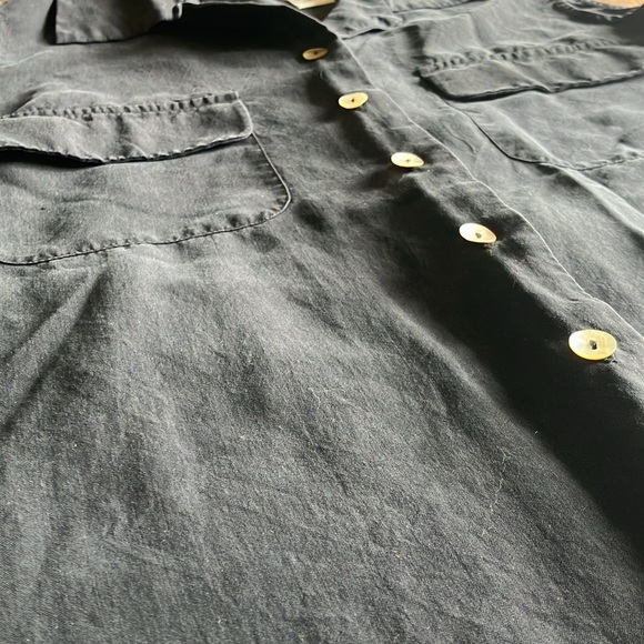 Vintage Silk Button down vest sleeveless top - Picture 5 of 7